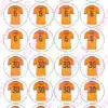 Eetbare cupcakeprint ek oranje shirt 2024 met eigen naam en nummer - 24 cupcake rondjes bij cake, bake & love 1