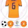 Eetbare taartprint ek oranje shirt 2024 met eigen naam en nummer - 18 cm rond + 8 cupcake rondjes bij cake, bake & love 1