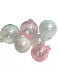 Cake Bubbles Transparant Parelmoer set/6