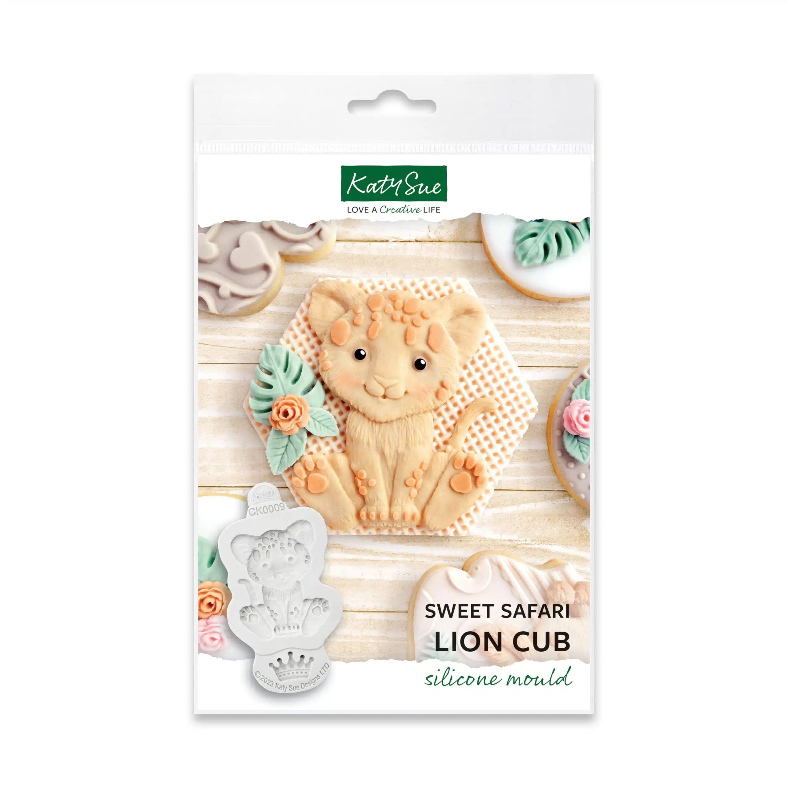 Katy sue silicone mould - sweet safari lion cub bij cake, bake & love 5 Katy sue silicone mould - sweet safari lion cub