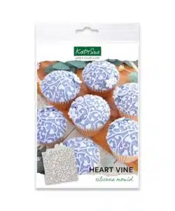 Katy Sue Silicone Mould - Heart Vine Textuur Mat