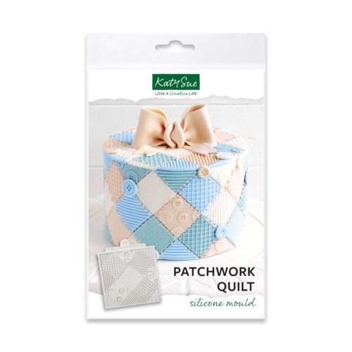 Katy sue silicone mould - patchwork quilt textuur mat bij cake, bake & love 5