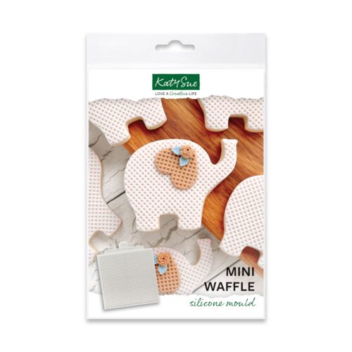 Katy sue silicone mould - mini wafel textuur mat bij cake, bake & love 5