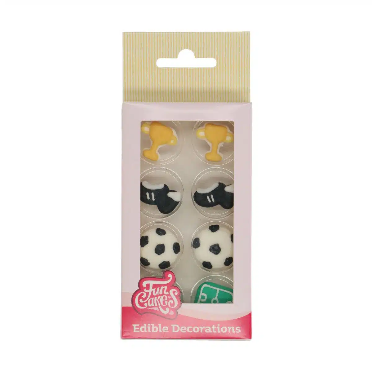 Funcakes suikerdecoraties voetbal set/8 bij cake, bake & love 5 Funcakes suikerdecoraties voetbal set/8