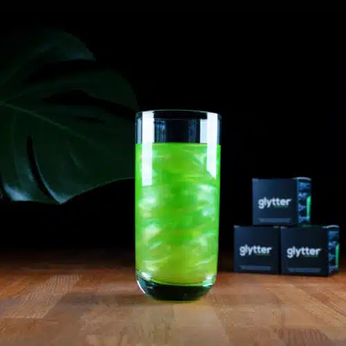 Glytter – glitter voor drankjes – luminious lime - afbeelding 2