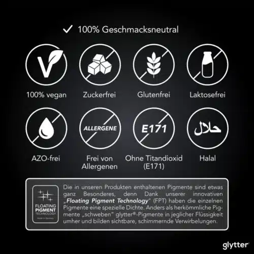 Glytter – glitter voor drankjes – luminious lime - afbeelding 3