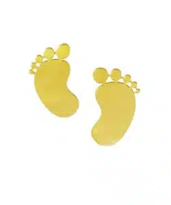 Taartdecoratie Babyvoetjes Goud 6 stuks