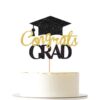 Caketopper congrats grad zwart - goud bij cake, bake & love 3