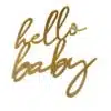 Cake decoration hello baby gold bij cake, bake & love 3