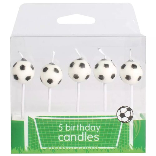 Culpitt taartkaarsjes voetbal 5st. Bij cake, bake & love 5