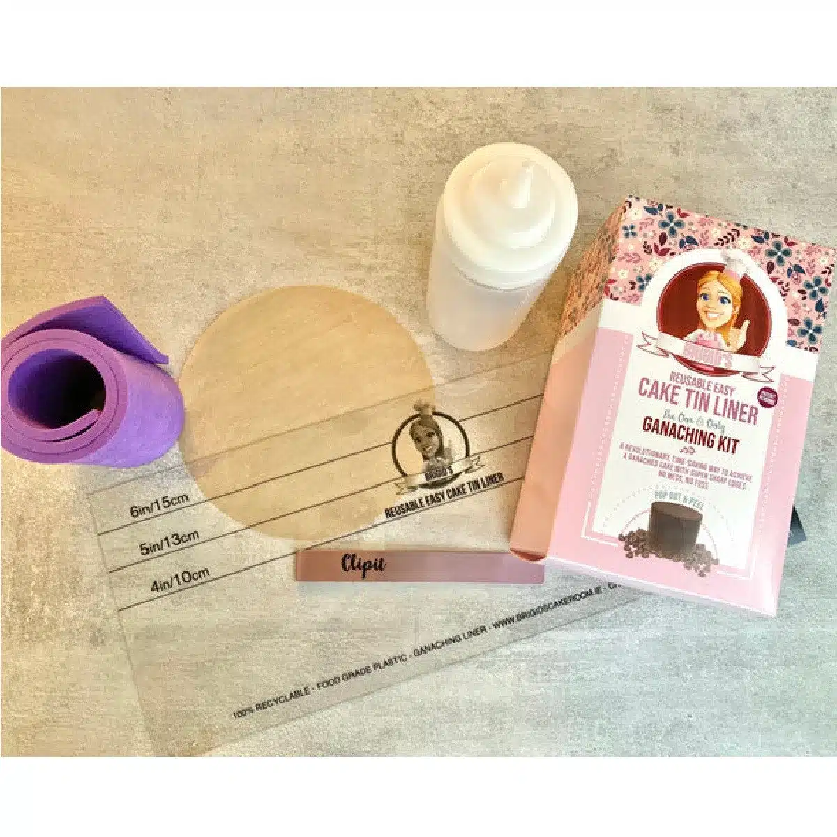 Taart coating kit 13cm - 5" bij cake, bake & love 6 Taart coating kit 13cm - 5" - afbeelding 2
