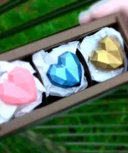Alternative view of Chocolade mal Geometrische Hartjes