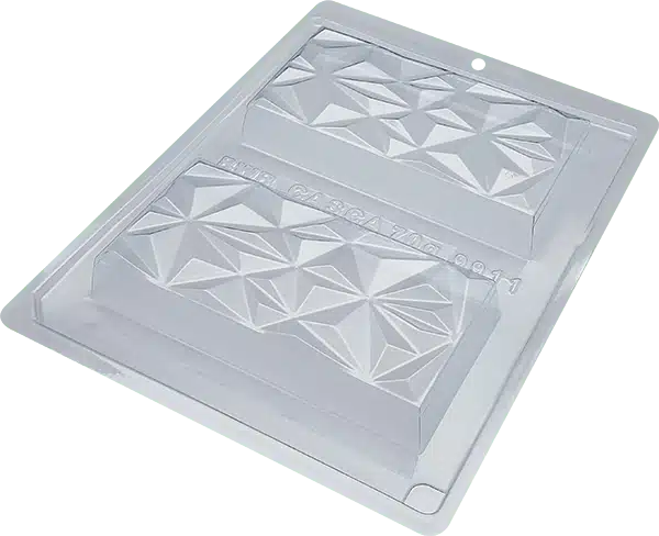 Chocolade mal chocolade reep driehoeksreliëf bij cake, bake & love 6 Chocolade mal chocolade reep driehoeksreliëf - afbeelding 2