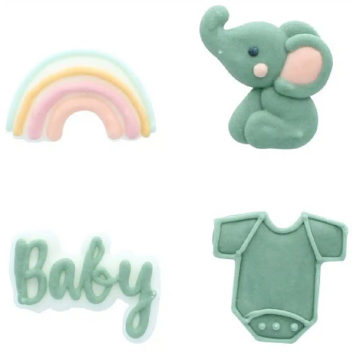 Culpitt suikerdecoratie geboorte groen pk/12 bij cake, bake & love 5 Culpitt suikerdecoratie geboorte groen pk/12