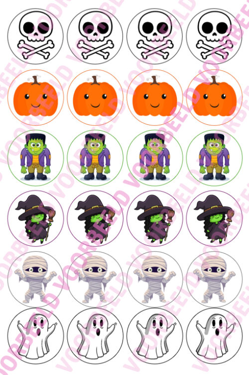 Eetbare cupcakeprint halloween cupcakes mix - 24 cupcake rondjes bij cake, bake & love 5