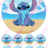 Eetbare taartprint stitch - 18 cm rond rond bij cake, bake & love 3