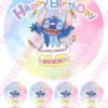 Eetbare taartprint stitch 2 - 18 cm rond rond bij cake, bake & love 1