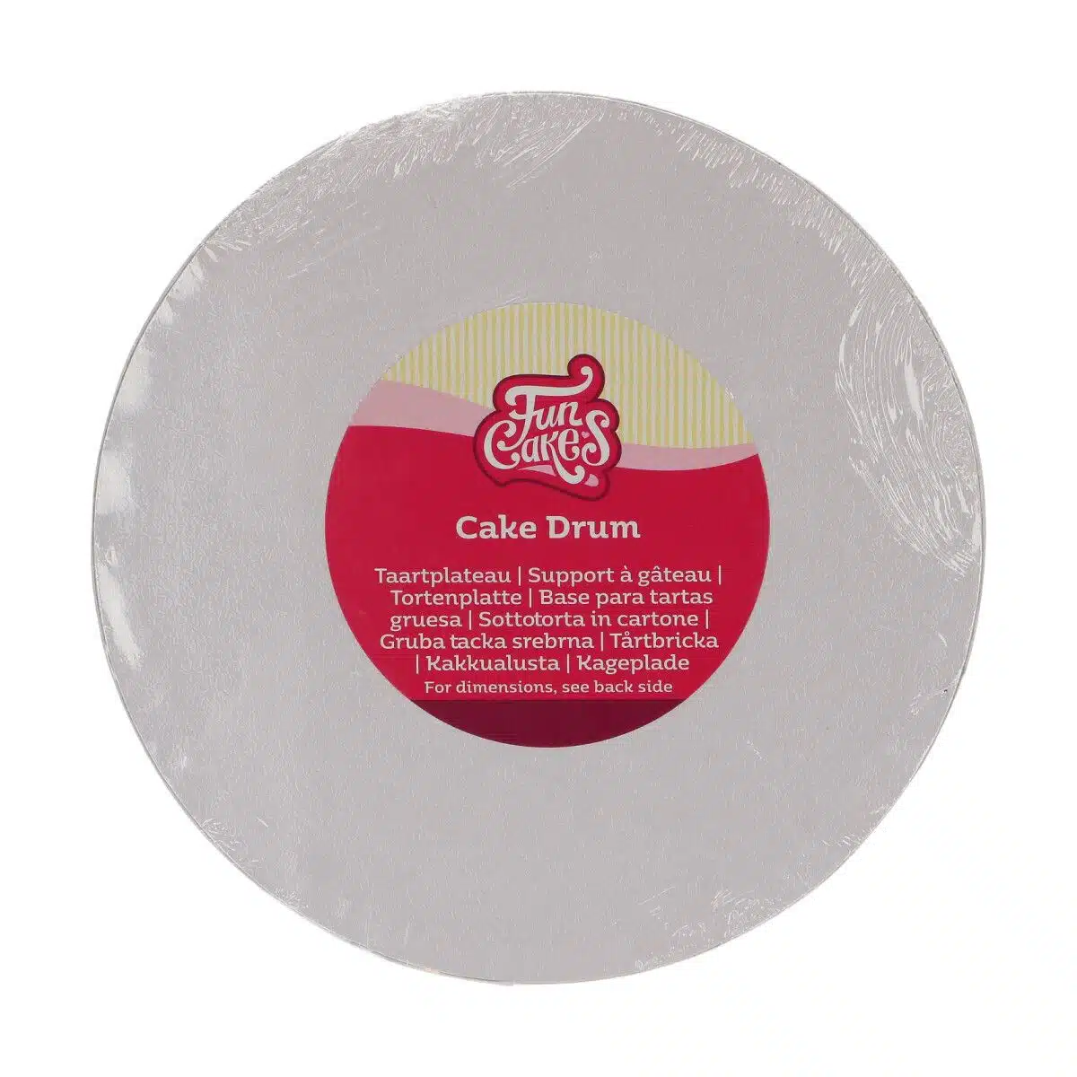 Funcakes cake drum rond ø35 cm - wit bij cake, bake & love 5 Funcakes cake drum rond ø35 cm - wit
