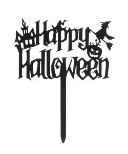 Dekora Caketopper Happy Halloween zwart