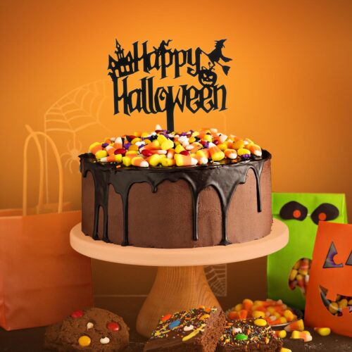 Dekora caketopper happy halloween zwart bij cake, bake & love 11