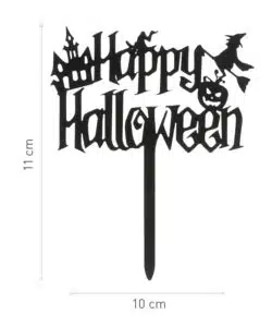 Alternative view of Dekora Caketopper Happy Halloween zwart