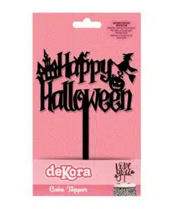 Dekora caketopper happy halloween zwart bij cake, bake & love 12