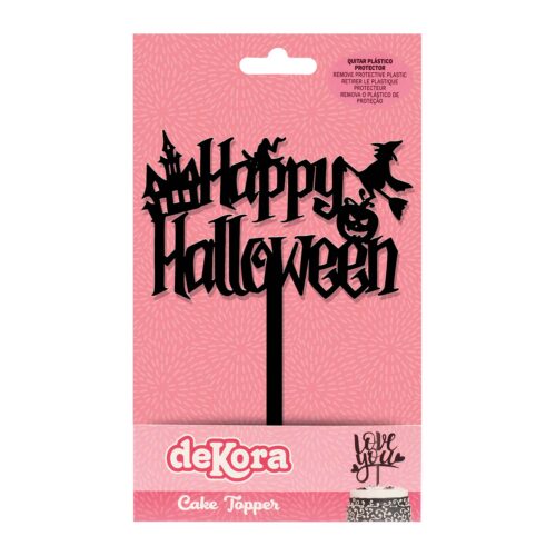 Dekora caketopper happy halloween zwart bij cake, bake & love 9