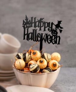 Dekora caketopper happy halloween zwart bij cake, bake & love 21