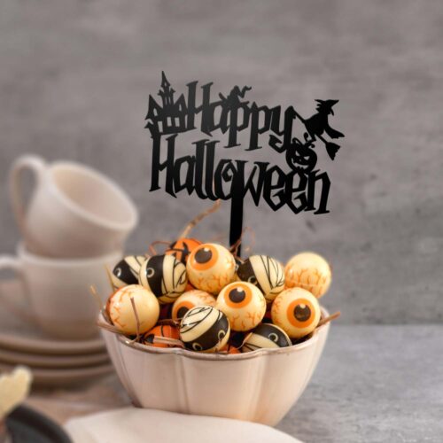 Dekora caketopper happy halloween zwart bij cake, bake & love 13