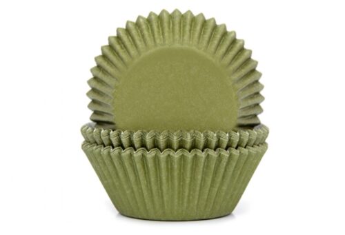 House of marie baking cups mosgroen pk/50 bij cake, bake & love 5