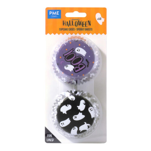 Pme foil lined cupcake cases - spooky ghosts bij cake, bake & love 3