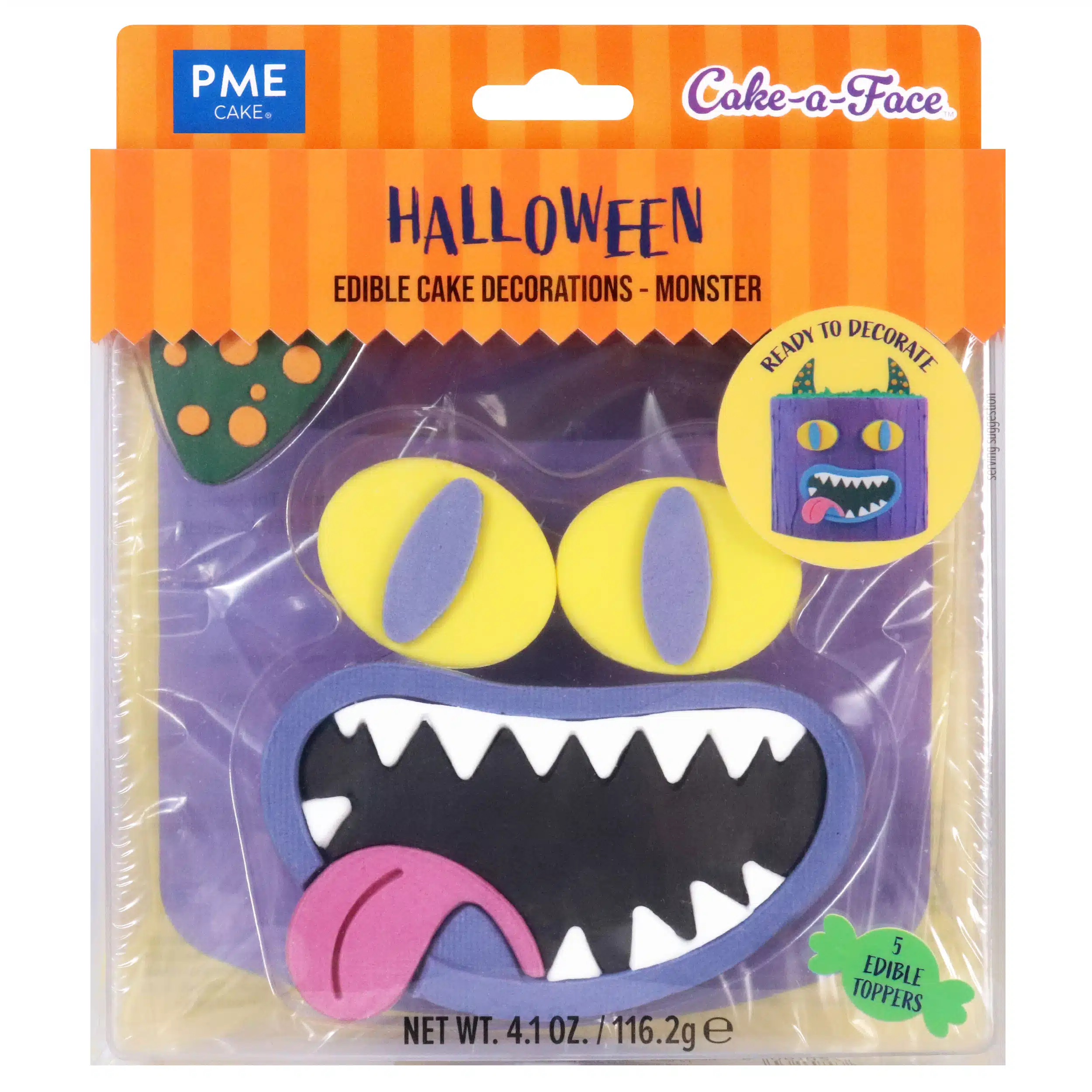Pme edible cake decorations - cake-a-face monster bij cake, bake & love 5 Pme edible cake decorations - cake-a-face monster