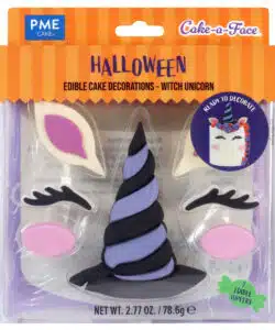 PME Edible Cake Decorations - Cake-A-Face Witch Unicorn