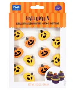 PME Edible Cupcake Decorations -Jack-o’-Lanterns