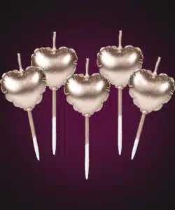 Alternative view of Decocino by Amira - Candles Hearts Rosegold pk/5
