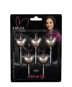 Decocino by Amira - Candles Hearts Rosegold pk/5