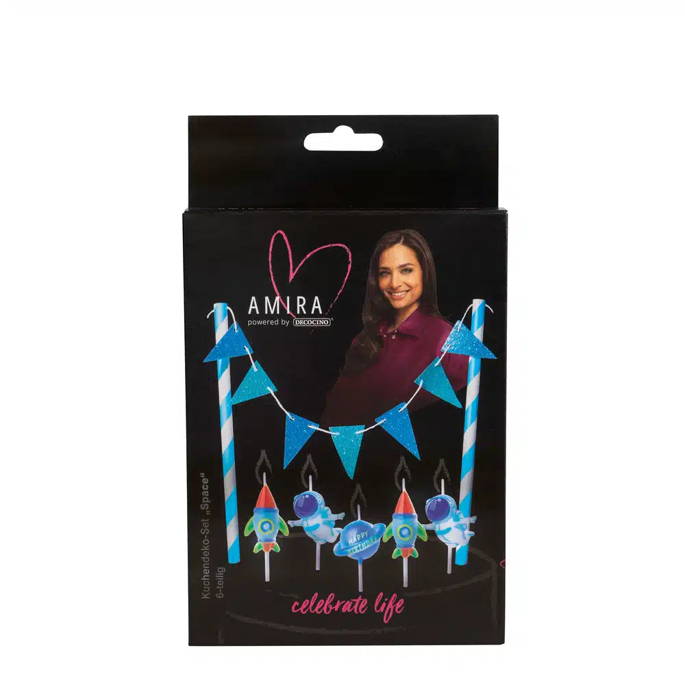 Decocino by amira - cake decoration set space pk/6 bij cake, bake & love 5 Decocino by amira - cake decoration set space pk/6