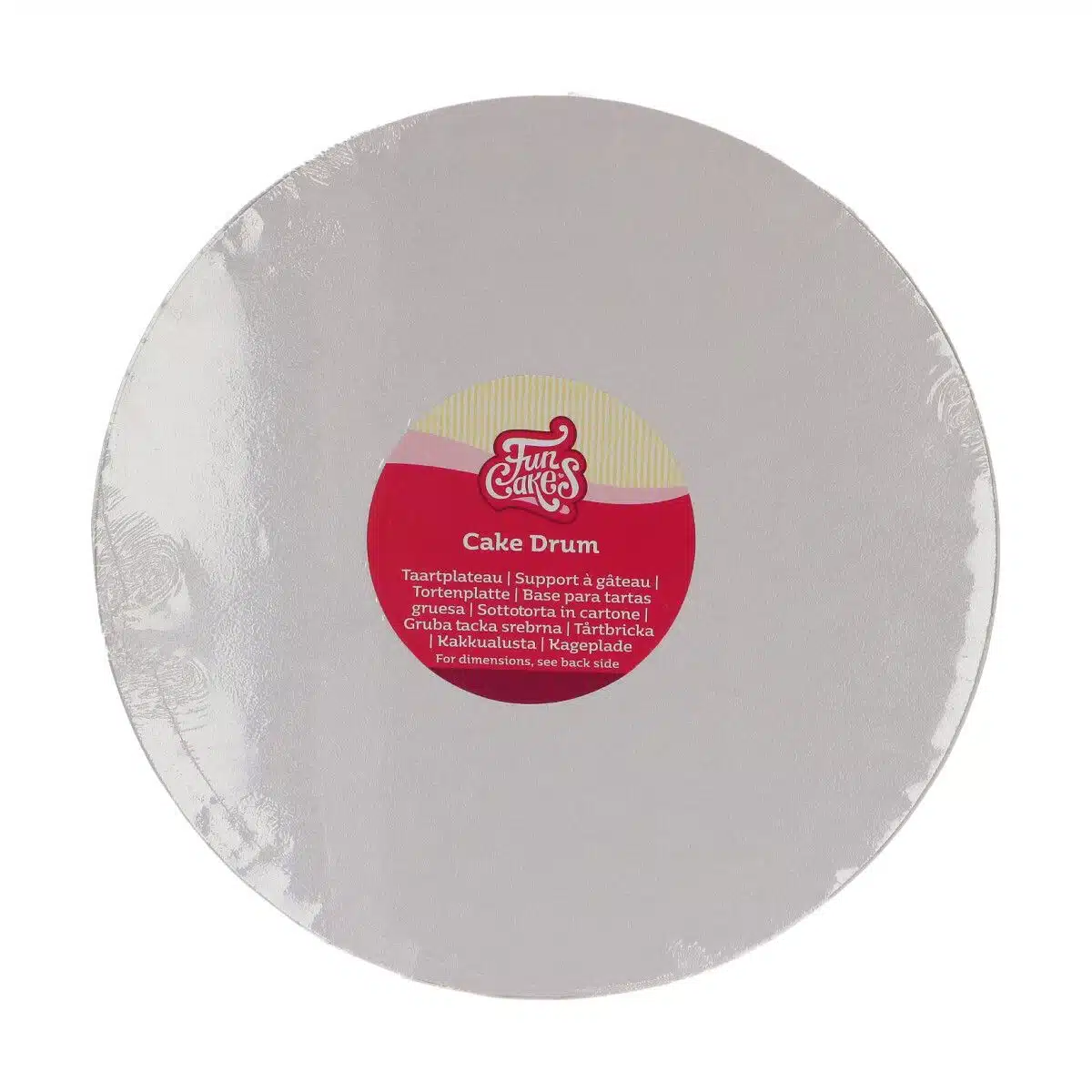 Funcakes cake drum rond ø27,5 cm - wit bij cake, bake & love 5 Funcakes cake drum rond ø27,5 cm - wit