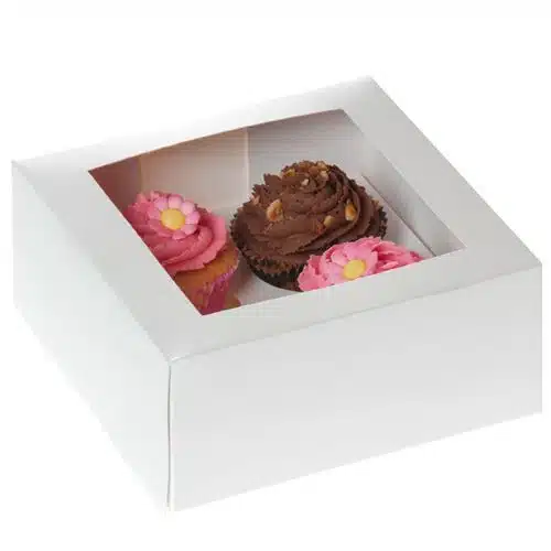 House of marie cupcake box 4 -white- pk/2 bij cake, bake & love 5 House of marie cupcake box 4 -white- pk/2
