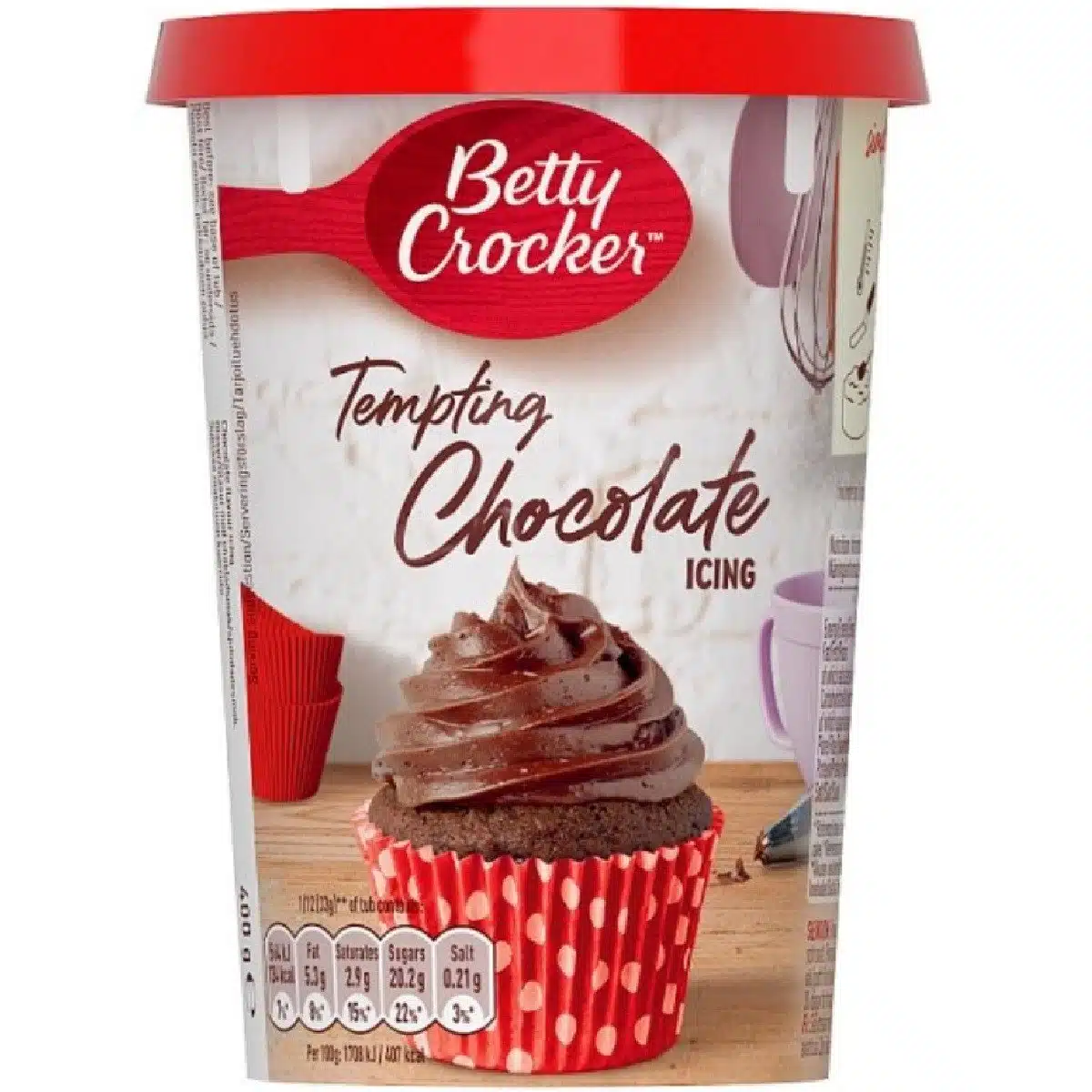 Betty crocker chocolade icing 400g bij cake, bake & love 5 Betty crocker chocolade icing 400g