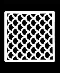 Stencil Mermaid Scales