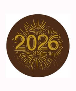 Callebaut Chocoladedecoratie Nieuwjaar 2026 - 12 stuks