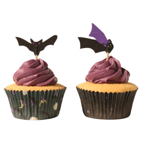 Pme halloween cupcakevormpjes & toppers set van 48 - vleermuizen bij cake, bake & love 13