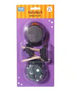 PME Halloween Cupcakevormpjes & Toppers Set van 48 - Vleermuizen