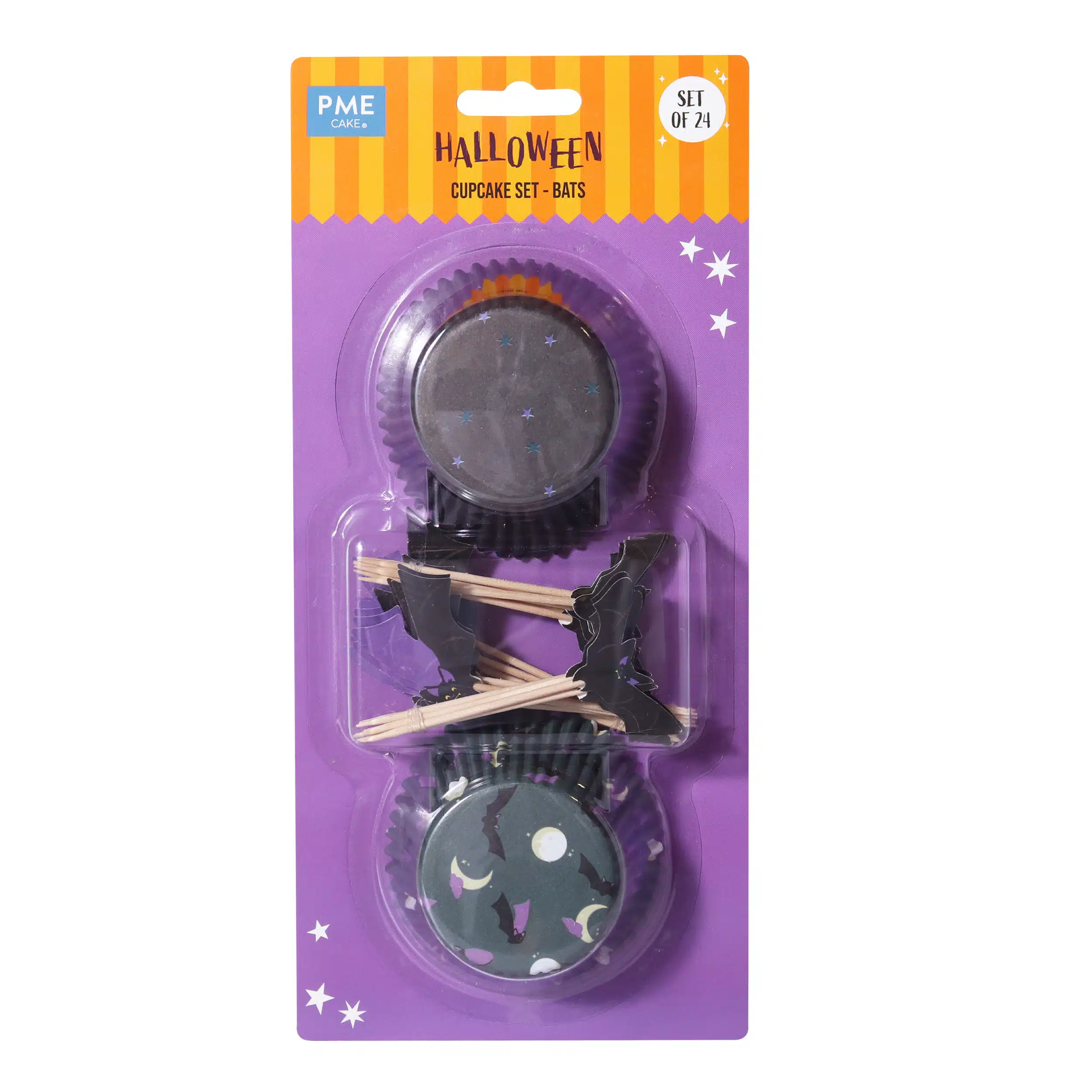 Pme halloween cupcakevormpjes & toppers set van 48 - vleermuizen bij cake, bake & love 5 Pme halloween cupcakevormpjes & toppers set van 48 - vleermuizen
