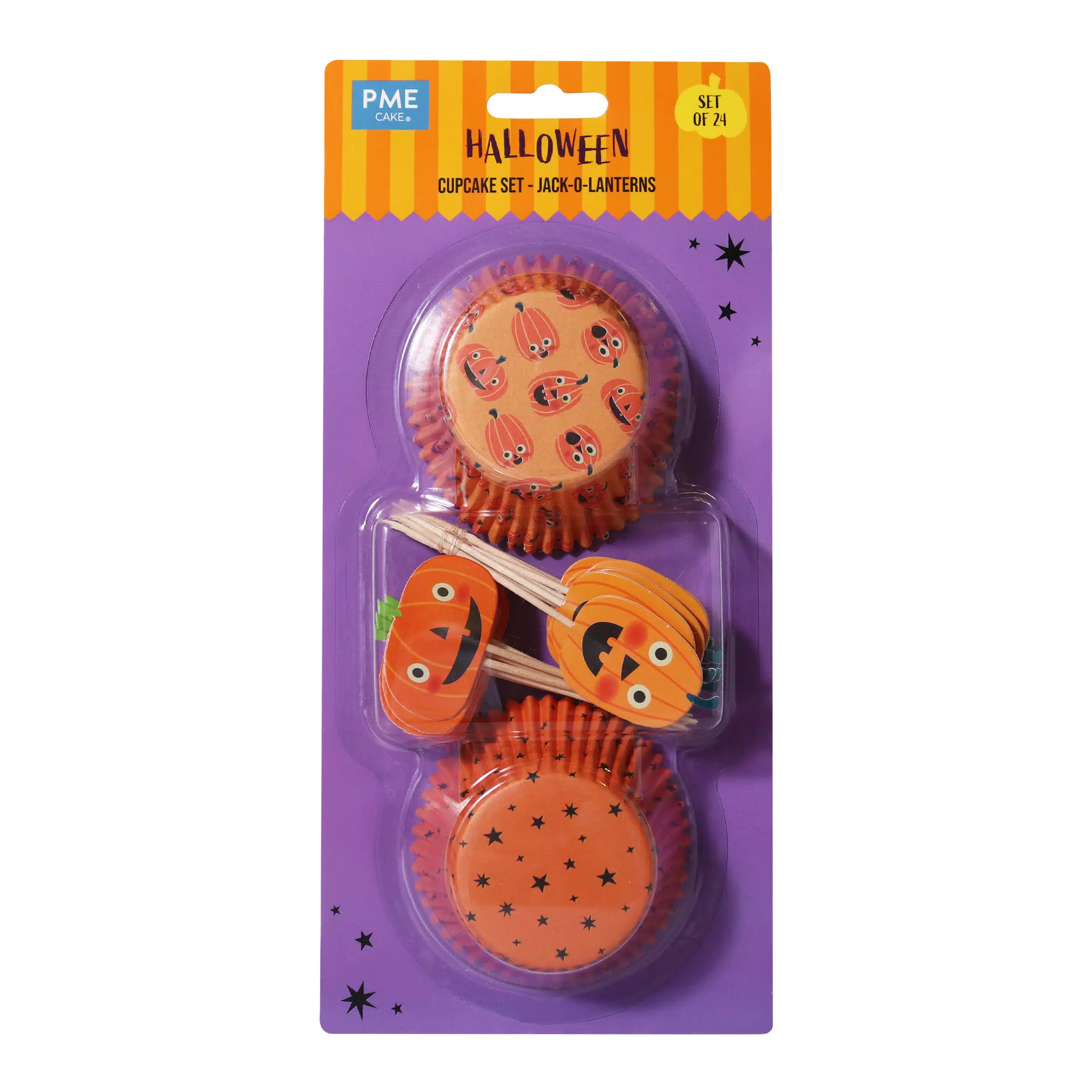 Pme halloween cupcakevormpjes & toppers set van 48 - jack-o-lantern bij cake, bake & love 5 Pme halloween cupcakevormpjes & toppers set van 48 - jack-o-lantern