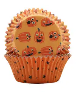 Alternative view of PME Halloween Cupcakevormpjes & Toppers Set van 48 - Jack-o-Lantern