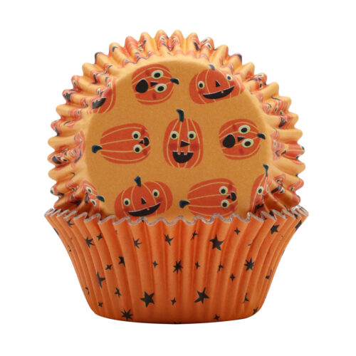 Pme halloween cupcakevormpjes & toppers set van 48 - jack-o-lantern bij cake, bake & love 7