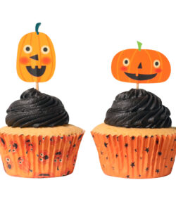 Pme halloween cupcakevormpjes & toppers set van 48 - jack-o-lantern bij cake, bake & love 17