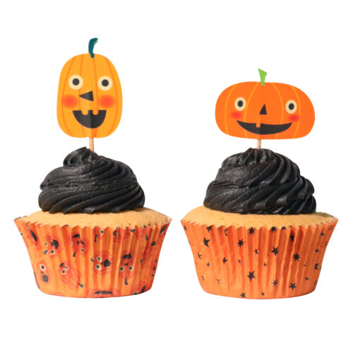 Pme halloween cupcakevormpjes & toppers set van 48 - jack-o-lantern bij cake, bake & love 11